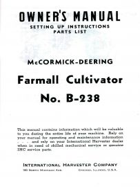 McCormick Farmall 5 Endgate Seeder Operators Manual IH 