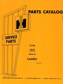 Parts Catalog for International 125 Series C Loader
