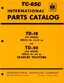 Parts Catalog for International TD-18 182 Series & TD-20 200 Series Crawler Tractors