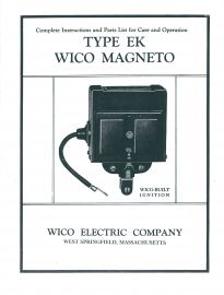 Instruction and Parts List for Wico Type EK Magneto