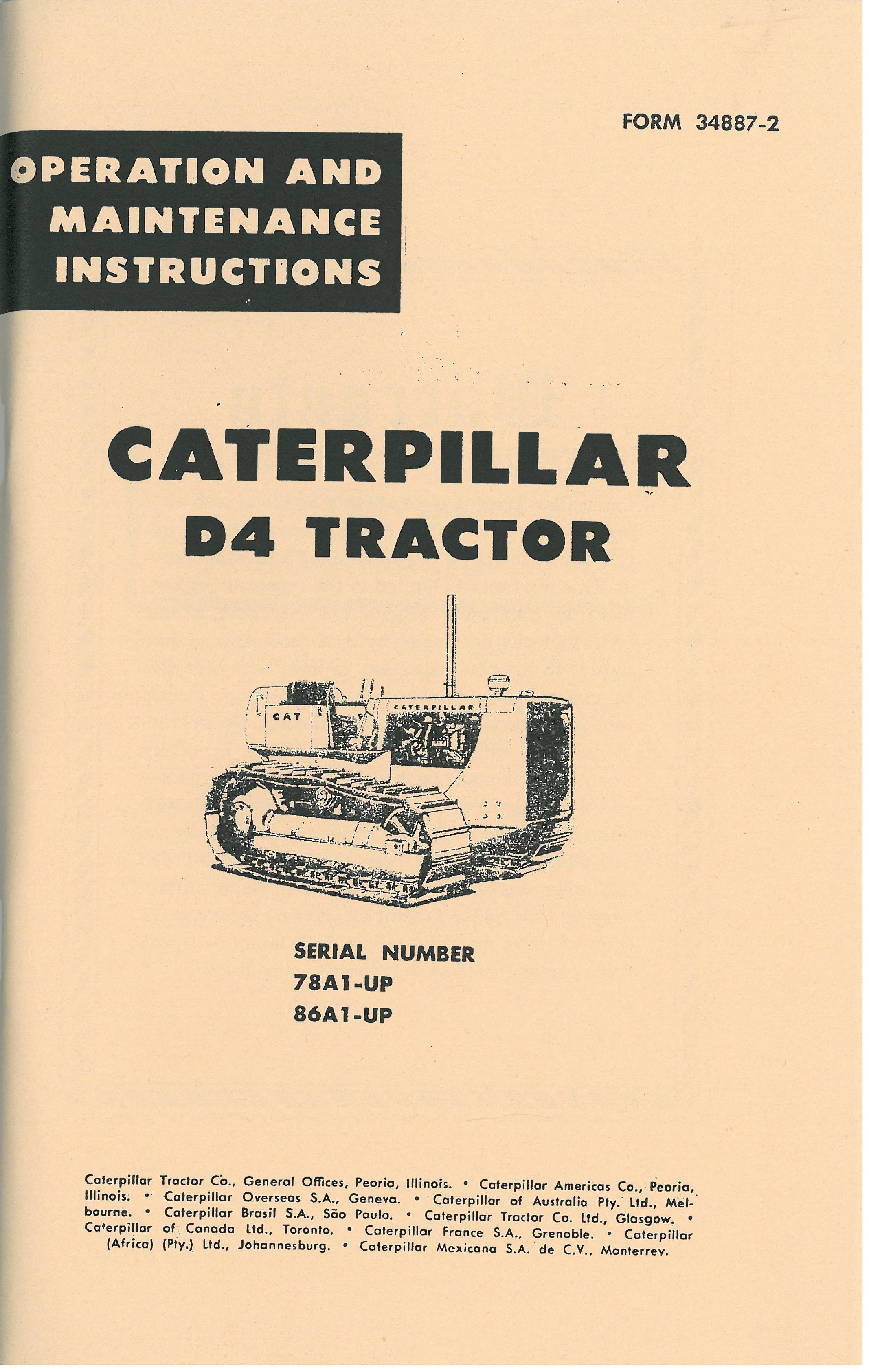 d4 caterpillar serial number location d4 caterpillar serial number location