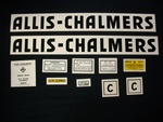 Allis Chalmers Model C, Black Even Letters, Restoration Decal Set
