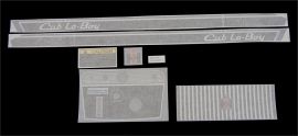 Cub 185 Lo-Boy Restoration Decal Set (Blue, Black, Chrome) - Vinyl