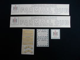IH McCormick Cub (July 1949-1956) Restoration Decal Set - Vinyl