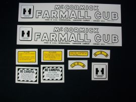 IH McCormick Cub (July 1949-1956) Restoration Decal Set