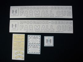 IH McCormick Deering Cub (July 1947-July 1949) Restoration Decal Set - Vinyl