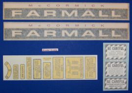 McCormick Farmall 140 Decal Set - 17" Black/White/Red/Gold - Vinyl