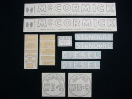 McCormick Super WD-9 Restoration Decal Set (July 1949-up) - Vinyl