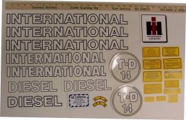 International TD-14 Diesel Crawler Restoration Decal Set