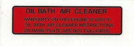 Briggs & Stratton Oil Bath Red Restoration Decal