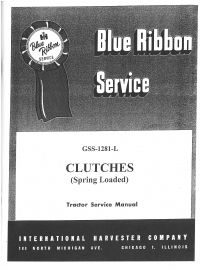IH Blue Ribbon Service for Spring Loaded Clutch Service Used on Farmall Tractors, IH Crawler & More