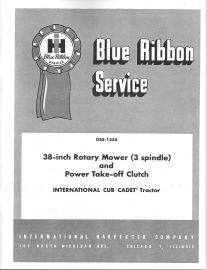 IH Blue Ribbon Service on 38" 3 Spindle Rotary Mower & Power Take Off Clutch