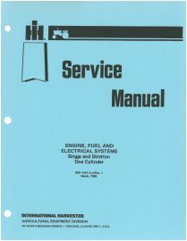 Service Manual for Engine, Fuel & Electrical Systems for Briggs & Stratton Single Cylinder Engines