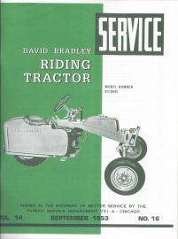 Service Manual for David Bradley Tri-Trac Riding Tractor Model 917.59101