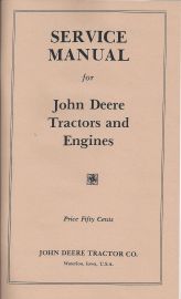 Service Manual for John Deere D & GP Tractor and E Engine