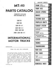 Parts Catalog for 1961-68 International Harvester Scout 80, 800