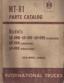 Parts Catalog for International Truck Models LF-190, LF-191, LF-192, LF-194 Loadstar, LF-195