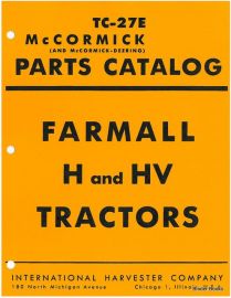 Parts Catalog for McCormick Farmall H and HV Tractor