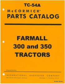 Parts Catalog for Farmall 300 & Farmall 350 Tractor