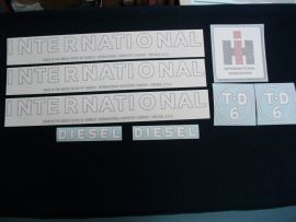 International TD-6 Diesel Crawler Restoration Decal Set - Vinyl