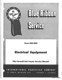 Service Manual for Farmall Cub Electrical Equipment
