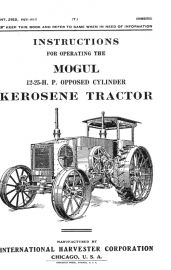 Instructions for Operating the Mogul 12-25 HP Opposed Cylinder Tractor