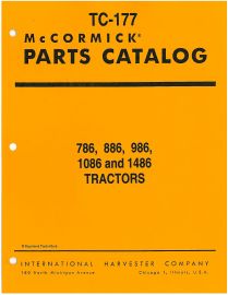 Parts Catalog for International 786, 886, 986, 1086, 1486 Tractor Chassis
